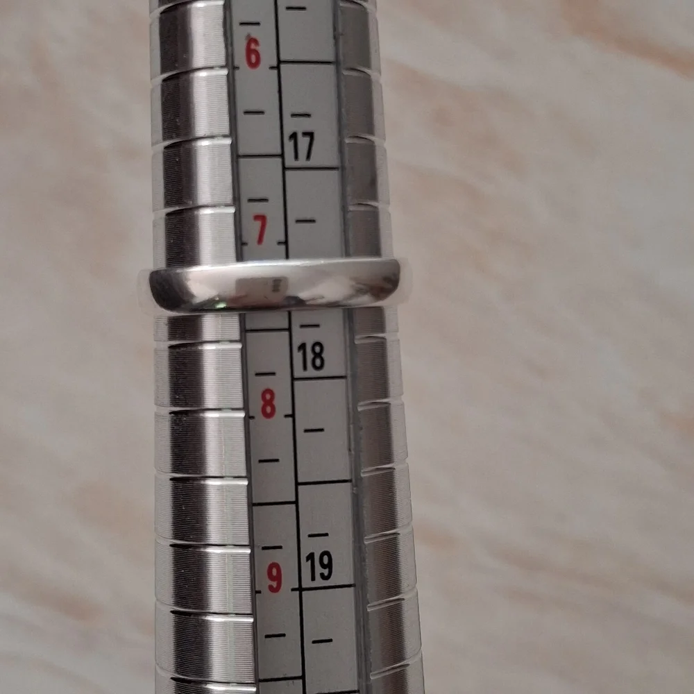 Stunning Genuine Raw Emerald Bezel Cut 925 Sterling Silver Ring 7 1/4 - Picture 5 of 8